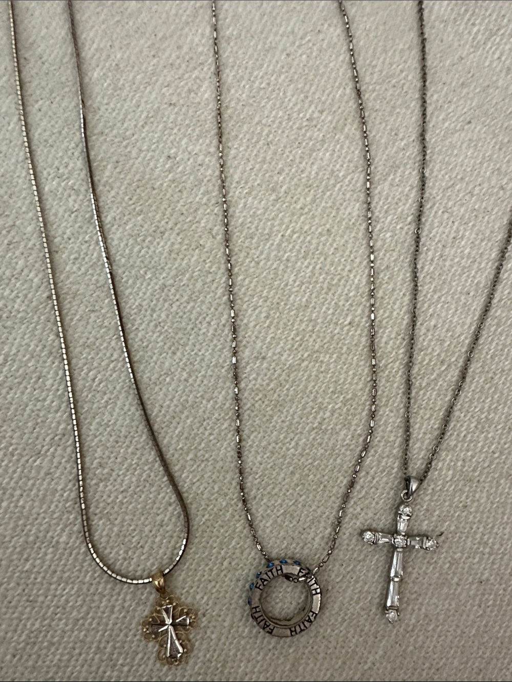 Cross & Faith Pendant Necklace Set - Women Jewelry